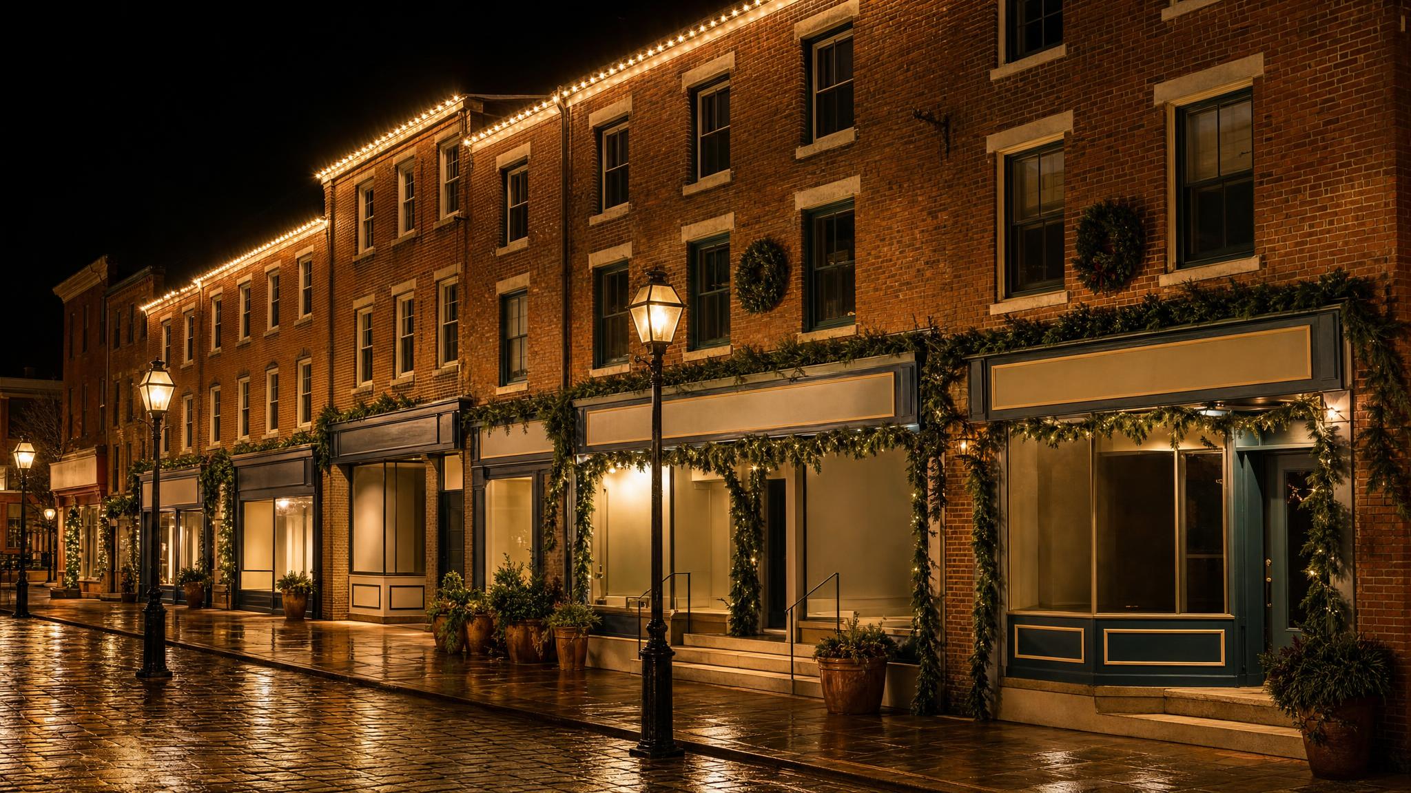Portsmouth Retail District Lighting commercial lighting project in Portsmouth, NH