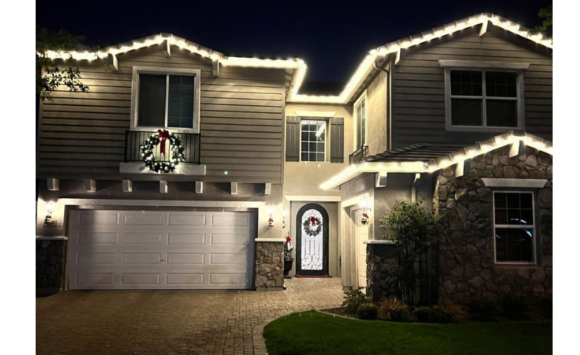 New England Lighting Partners exterior lighting on a historic-style regional property